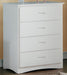 Homelegance Galen 4 Drawer Chest in White B2053W-9 - One Stop Furniture
