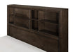 Homelegance Chesky King Bookcase Bed with Footboard Storage in Warm Espresso 1753K-1EK* - One Stop Furniture