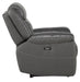 Homelegance Furniture Danio Power Double Reclining Chair with Power Headrests in Dark Gray 9528DGY-1PWH - One Stop Furniture