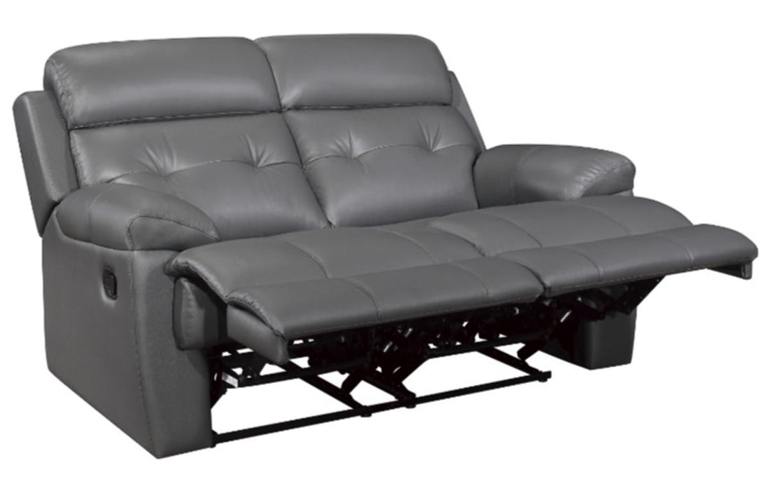 Homelegance Furniture Lambent Double Reclining Loveseat in Dark Gray