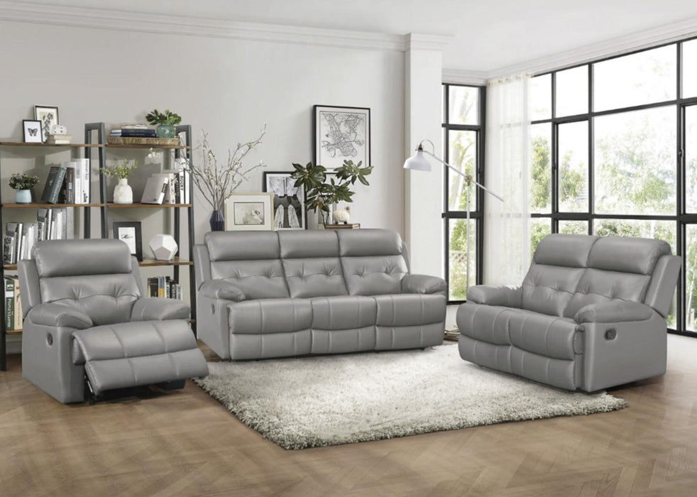 Homelegance Furniture Lambent Double Reclining Chair in Silver Gray - One Stop Furniture