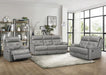 Homelegance Furniture Lambent Double Reclining Loveseat in Gray - One Stop Furniture