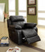 Homelegance Furniture Marille Double Glider Reclining Chair in Black - One Stop Furniture