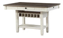 Homelegance Granby Counter Height Dining Table in White & Brown 5627NW-36* - One Stop Furniture