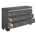 Homelegance Allura Dresser in Gray 1916GY-5 - One Stop Furniture
