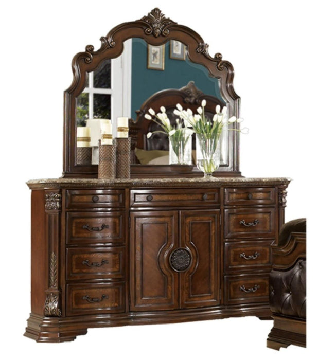 Homelegance Antoinetta Mirror in Warm Cherry 1919-6 - One Stop Furniture