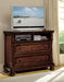 Homelegance Cumberland TV Chest in Brown Cherry 2159-11 - One Stop Furniture