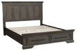 Homelegance Taulon Queen Platform Bed with Footboard Storage in Dark Oak 5438-1* - One Stop Furniture