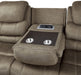 Homelegance Furniture Shola Power Double Reclining Sofa in Chocolate - One Stop Furniture
