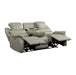 Homelegance Furniture Shola Power Double Reclining Sofa in Gray - One Stop Furniture