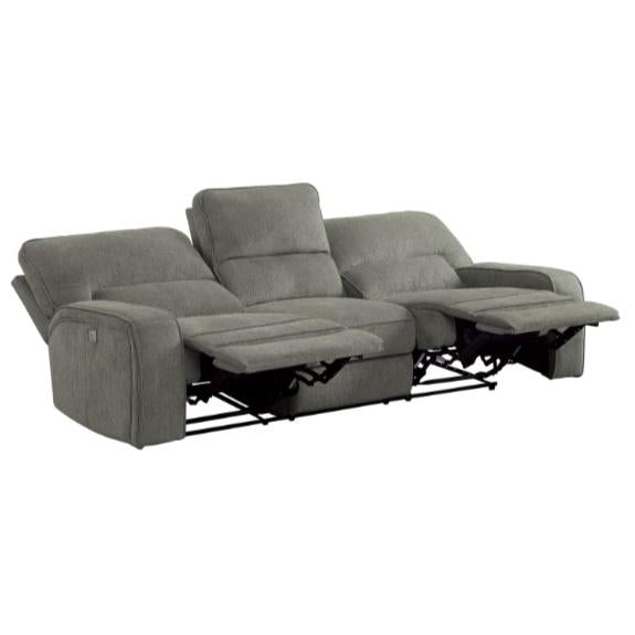 Homelegance Furniture Borneo Power Double Reclining Sofa in Mocha - One Stop Furniture