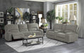 Homelegance Furniture Borneo Double Reclining Loveseat in Mocha - One Stop Furniture