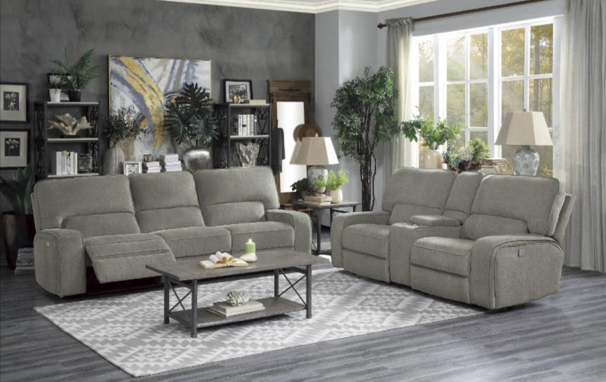 Homelegance Furniture Borneo Double Reclining Loveseat in Mocha - One Stop Furniture