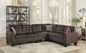 Homelegance Furniture Lantana 2-Piece Reversible Sectional in Chocolate 9957CH*SC - One Stop Furniture