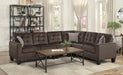 Homelegance Furniture Lantana 2-Piece Reversible Sectional in Chocolate 9957CH*SC - One Stop Furniture