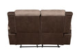 Homelegance Furniture Chai Relcining Loveseat in 2 Tones - One Stop Furniture
