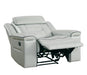 Homelegance Furniture Darwan Lay Flat Recliner in Light Gray - One Stop Furniture