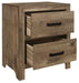 Homelegance Furniture Mandan 2 Drawer Nightstand in Weathered Pine 1910-4 - One Stop Furniture