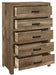 Homelegance Furniture Mandan 5 Drawer Chest in Weathered Pine 1910-9 - One Stop Furniture