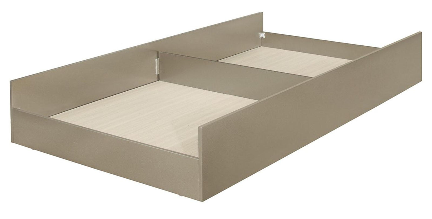 Homelegance Furniture Youth Loudon Twin Platform with Trundle Bed in Champagne Metallic - One Stop Furniture