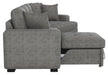 Homelegance Furniture Logansport Left Side 2-Seater with Pull-out Ottoman and 1 Pillow in Gray 9401GRY-2L - One Stop Furniture