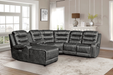 Homelegance Furniture Putnam Power Left Side Reclining Chaise with USB Port in Gray 9405GY-LCPW - One Stop Furniture