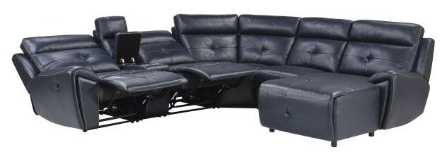 Homelegance Furniture Avenue Armless Reclining Chair in Navy 9469NVB-AR - One Stop Furniture