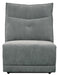 Homelegance Furniture Tesoro Armless Reclining Chair in Dark Gray 9509DG-AR - One Stop Furniture