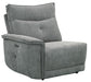 Homelegance Furniture Tesoro Power Double Reclining Sofa w/ Power Headrests in Dark Gray 9509DG-3PWH* - One Stop Furniture