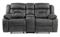 Homelegance Furniture Madrona Hill Double Reclining Loveseat in Gray 9989GY-2 - One Stop Furniture