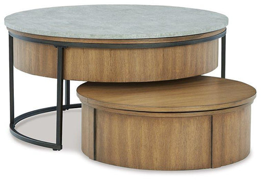 Fridley Gray/Brown/Black Nesting Coffee Table (Set of 2) image