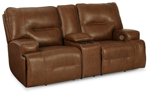 Francesca Auburn Power Reclining Loveseat with Console image