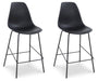 Forestead Black Counter Height Bar Stool (Set of 2) image