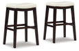 Lemante Ivory/Brown Bar Height Bar Stool (Set of 2) image