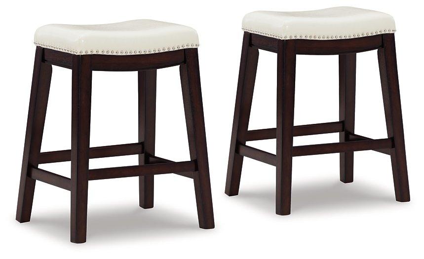 Lemante Ivory/Brown Counter Height Bar Stool (Set of 2) image