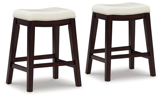 Lemante Ivory/Brown Counter Height Bar Stool image