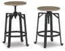 Lesterton Light Brown/Black Counter Height Stool (Set of 2) image