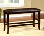 WOODSIDE II Dark Cherry/Espresso Counter Ht. Bench image