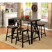 Lainey Medium Weathered Oak/Black 5 Pc. Bar Table Set image