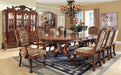 Medieve Antique Oak 7 Pc. Dining Table Set (2AC+4SC) image