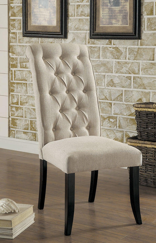 Mashall Beige/Antique Black Side Chair, Ivory (2/CTN) image