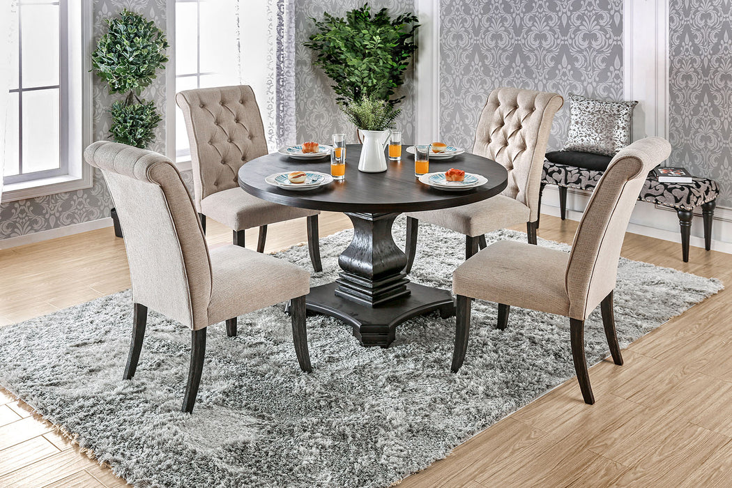 Nerissa Antique Black, Gray 4 Pc. Dining Table Set w/ Bench image