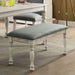 Kathryn Antique White/Gray Bench, White image