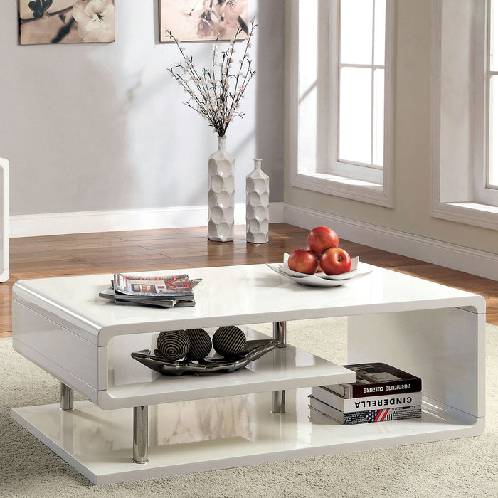 Ninove I White/Chrome Coffee Table image