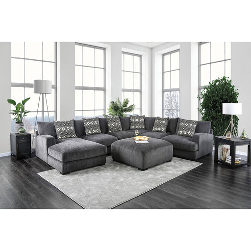 Kaylee Gray U-Shaped Sectional w/ Ottoman image