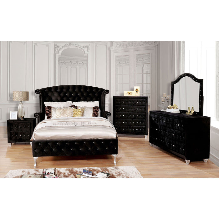 Alzire Black 5 Pc. Queen Bedroom Set w/ 2NS image