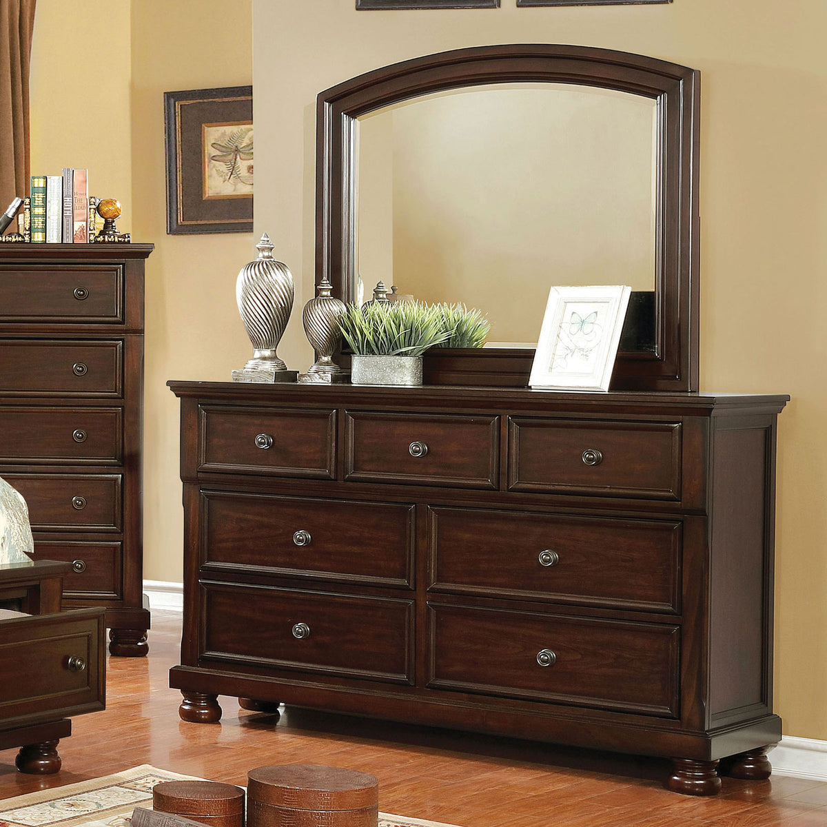 Castor Brown Cherry Dresser