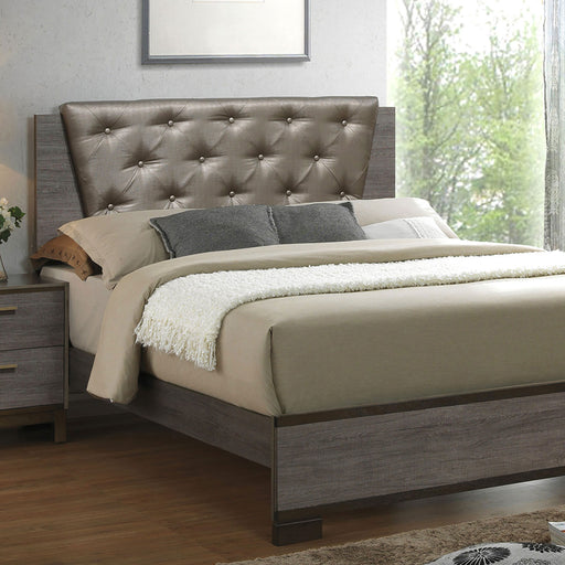 MANVEL Two-Tone Antique Gray Queen Bed image