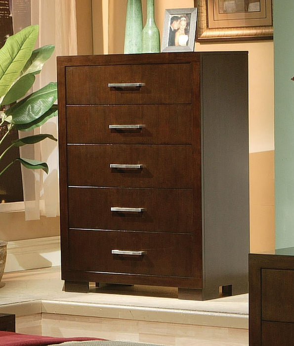 Jessica Cappuccino Five Drawer Chest image