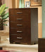 Jessica Cappuccino Five Drawer Chest image